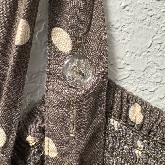 Aeropostale Polka Dot Romper gray Womens large - Picture 8 of 12